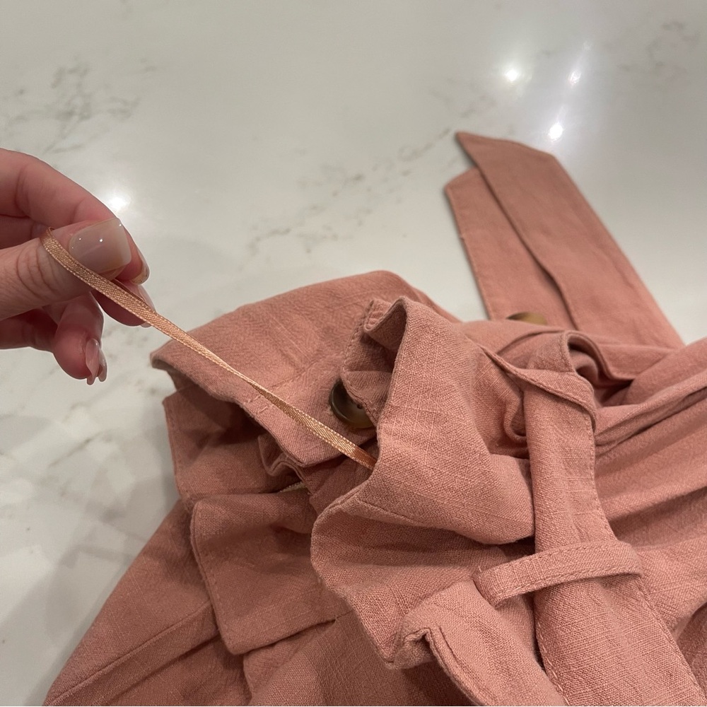Topshop Blush Pink Casual High Waisted Shorts - Picture 13 of 13